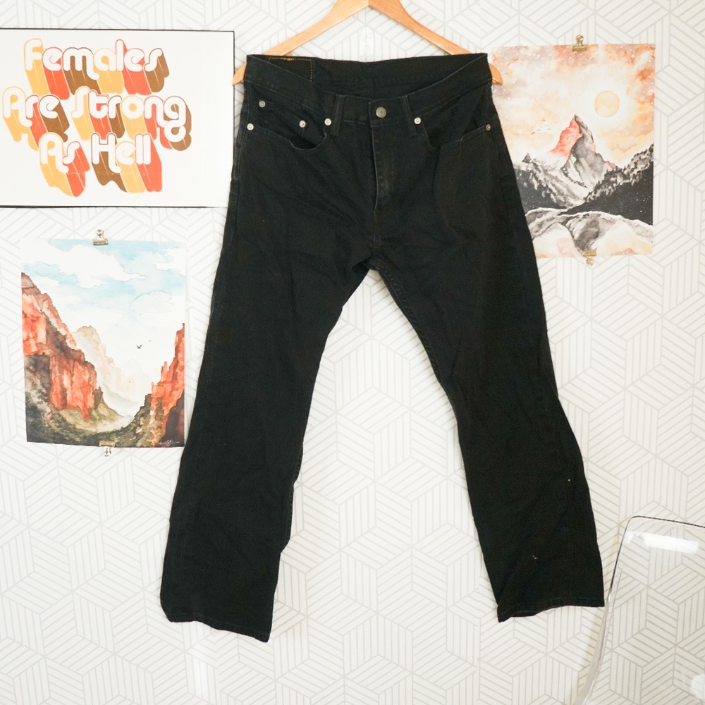 Levi's Mens 559  Relaxed Straight black jean 32